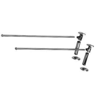 Brasstech 491/26 1/2" Ips X 3/8" O.d. Lavatory Supply Kit With 3/8" O.d. X 20" Rigid Bullnose Supply Tube in Polished Chrome
