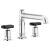 Brizo T67376-PCLHP Invari 6 7/8" Three Hole Deck Mounted Roman Tub Faucet - Less Handles in Chrome