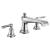 Brizo T67360-PCLHP Rook 9 7/8" Three Hole Deck Mounted Roman Tub Faucet Trim - Less Handles in Chrome