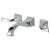 Brizo 65830LF-PC Virage 2 3/8" Two Handle Wall Mount Bathroom Sink Faucet in Chrome