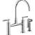 Brizo 62543LF-PC Litze 15 3/8" Double Handle Arc Spout Bridge Kitchen Faucet with Knurled Handle in Chrome