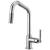 Brizo 63063LF-PC Litze 14 1/8" Single Handle Angled Spout Pull-Down Kitchen Faucet with Knurled Handle in Chrome