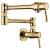 Brizo 62820LF-PG Euro 6 1/2" Double Handle Wall Mount Pot Filler Kitchen Faucet in Polished Gold