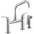 Brizo 62564LF-PC Litze 13 1/2" Double Handle Angled Spout Bridge Kitchen Faucet with Industrial Handle in Chrome