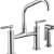 Brizo 62563LF-PC Litze 13 1/2" Double Handle Angled Spout Bridge Kitchen Faucet with Knurled Handle in Chrome