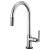 Brizo 64043LF-PC Litze 16 1/2" Single Handle Arc Spout SmartTouch Pull-Down Kitchen Faucet with Knurled Handle in Chrome