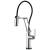 Brizo 64244LF-PC Litze 21 1/2" Single Handle SmartTouch Articulating Kitchen Faucet with Industrial Handle in Chrome