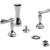 Brizo 68485-PCLHP Charlotte 4 7/8" Four Hole Bidet Faucet with Vacuum Breaker - Less Handles in Chrome