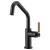 Brizo 61063LF-BLGL Litze 11 1/2" Single Handle Angled Spout Bar Kitchen Faucet with Knurled Handle in Matte Black / Luxe Gold