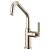 Brizo 61063LF-PN Litze 11 1/2" Single Handle Angled Spout Bar Kitchen Faucet with Knurled Handle in Polished Nickel