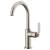 Brizo 61044LF-SS Litze 11 5/8" Single Handle Arc Spout Bar Kitchen Faucet with Industrial Handle in Stainless Steel