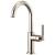 Brizo 61043LF-PN Litze 11 5/8" Single Handle Arc Spout Bar Kitchen Faucet with Knurled Handle in Polished Nickel