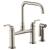 Brizo 62554LF-SS Litze 13 3/8" Double Handle Square Arc Bridge Kitchen Faucet with Industrial Handle in Stainless Steel