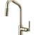 Brizo 63063LF-PN Litze 14 1/8" Single Handle Angled Spout Pull-Down Kitchen Faucet with Knurled Handle in Polished Nickel