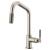 Brizo 63063LF-SS Litze 14 1/8" Single Handle Angled Spout Pull-Down Kitchen Faucet with Knurled Handle in Stainless Steel