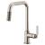 Brizo 63054LF-SS Litze 14" Single Handle Square Arc Spout Pull-Down Kitchen Faucet with Industrial Handle in Stainless Steel