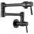 Brizo 62820LF-BL Euro 6 1/2" Double Handle Wall Mount Pot Filler Kitchen Faucet in Matte Black