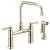 Brizo 62525LF-PN Artesso 13 3/8" Two Handle Bridge Kitchen Faucet with Side Spray in Polished Nickel