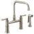 Brizo 62525LF-SS Artesso 13 3/8" Two Handle Bridge Kitchen Faucet with Side Spray in Stainless Steel