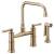 Brizo 62525LF-GL Artesso 13 3/8" Two Handle Bridge Kitchen Faucet with Side Spray in Luxe Gold