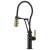 Brizo 63143LF-BLGL Litze 21 1/2" Single Handle Deck Mounted Articulating Kitchen Faucet in Matte Black / Luxe Gold