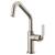 Brizo 61064LF-SS Litze 11 1/2" Single Handle Angled Spout Bar Kitchen Faucet with Industrial Handle in Stainless Steel