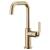 Brizo 61054LF-GL Litze 11 3/8" Single Handle Square Spout Bar Kitchen Faucet with Industrial Handle in Luxe Gold