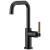 Brizo 61053LF-BLGL Litze 11 3/8" Single Handle Square Arc Bar Kitchen Faucet with Knurled Handle in Matte Black / Luxe Gold