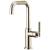 Brizo 61053LF-PN Litze 11 3/8" Single Handle Square Arc Bar Kitchen Faucet with Knurled Handle in Polished Nickel