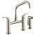 Brizo 62564LF-PN Litze 13 1/2" Double Handle Angled Spout Bridge Kitchen Faucet with Industrial Handle in Polished Nickel