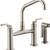 Brizo 62564LF-SS Litze 13 1/2" Double Handle Angled Spout Bridge Kitchen Faucet with Industrial Handle in Stainless Steel