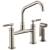 Brizo 62563LF-SS Litze 13 1/2" Double Handle Angled Spout Bridge Kitchen Faucet with Knurled Handle in Stainless Steel