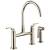 Brizo 62544LF-PN Litze 15 3/8" Double Handle Arc Spout Bridge Kitchen Faucet with Industrial Handle in Polished Nickel