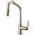 Brizo 63064LF-PN Litze 14 1/8" Single Handle Angled Spout Pull-Down Kitchen Faucet with Industrial Handle in Polished Nickel