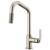 Brizo 63064LF-SS Litze 14 1/8" Single Handle Angled Spout Pull-Down Kitchen Faucet with Industrial Handle in Stainless Steel