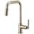 Brizo 63053LF-PN Litze 14" Single Handle Square Arc Spout Pull-Down Kitchen Faucet with Knurled Handle in Polished Nickel