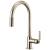 Brizo 63044LF-PN Litze 16" Single Handle Arc Spout Pull-Down Kitchen Faucet with Industrial Handle in Polished Nickel