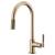 Brizo 63043LF-GL Litze 16" Single Handle Deck Mounted Pull-Down Kitchen Faucet with Knurled Handle in Luxe Gold