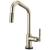 Brizo 64063LF-PN Litze 14 5/8" Single Handle Angled Spout SmartTouch Pull-Down Kitchen Faucet with Knurled Handle in Polished Nickel