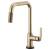 Brizo 64054LF-GL Litze 14 1/2" Single Handle Square Spout SmartTouch Pull-Down Kitchen Faucet with Industrial Handle in Luxe Gold