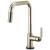 Brizo 64054LF-PN Litze 14 1/2" Single Handle Square Spout SmartTouch Pull-Down Kitchen Faucet with Industrial Handle in Polished Nickel