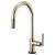 Brizo 64043LF-PN Litze 16 1/2" Single Handle Arc Spout SmartTouch Pull-Down Kitchen Faucet with Knurled Handle in Polished Nickel