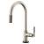 Brizo 64043LF-SS Litze 16 1/2" Single Handle Arc Spout SmartTouch Pull-Down Kitchen Faucet with Knurled Handle in Stainless Steel