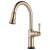 Brizo 64025LF-GL Artesso 15 5/8" Single Handle Pull-Down Kitchen Faucet with Smart Touch Technology in Luxe Gold