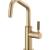 Brizo 61363LF-C-GL Litze Beverage Faucet with Angled Spout and Knurled Handle in Luxe Gold