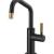 Brizo 61363LF-C-BLGL Litze Beverage Faucet with Angled Spout and Knurled Handle in Matte Black / Luxe Gold