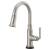 Brizo 64974LF-SS Rook 15 7/8" Single Handle Deck Mounted Pull-Down Prep Kitchen Faucet in Stainless Steel