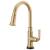 Brizo 64074LF-GL Rook 15 7/8" Single Handle Deck Mounted Pull-Down Kitchen Faucet in Luxe Gold