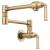 Brizo 62874LF-GL Rook 6 1/2" Double Handle Wall Mount Pot Filler Kitchen Faucet in Luxe Gold