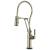 Brizo 64143LF-PN Litze 21 1/2" Deck Mount Single Handle Articulating Kitchen Faucet with Smart Touch Technology and Optional VoiceIQ in Polished Nickel